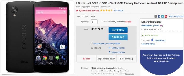 Fotografía - [Alerta Trato] Get A 16GB Nexus 5 (D820) en nuevas condiciones para un Super barato $ 175